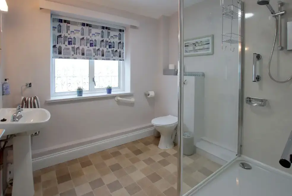 Shower room at Old Barn House, Hereford