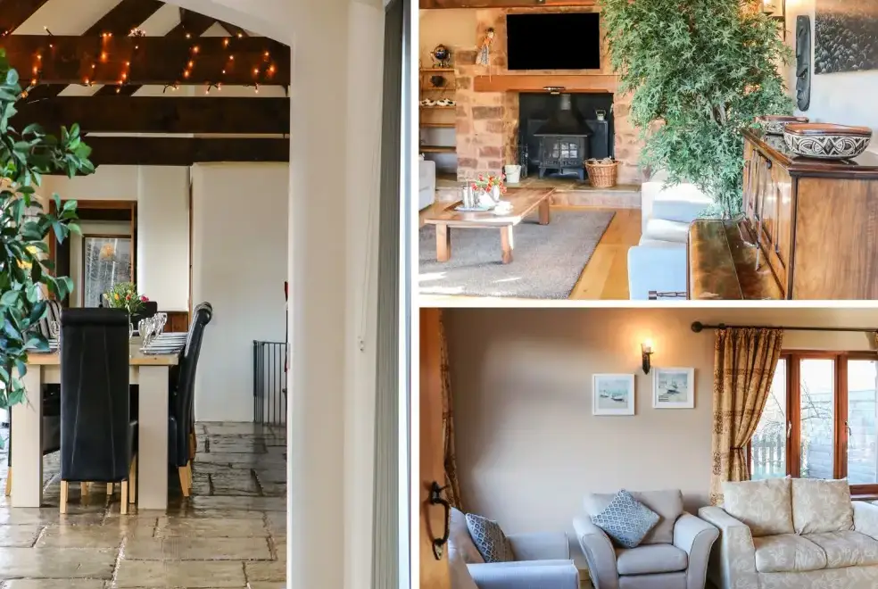 Open plan living area at Old Byres