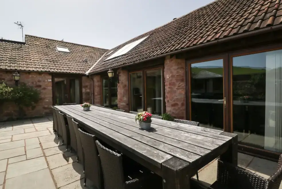 Patio area at Old Byres