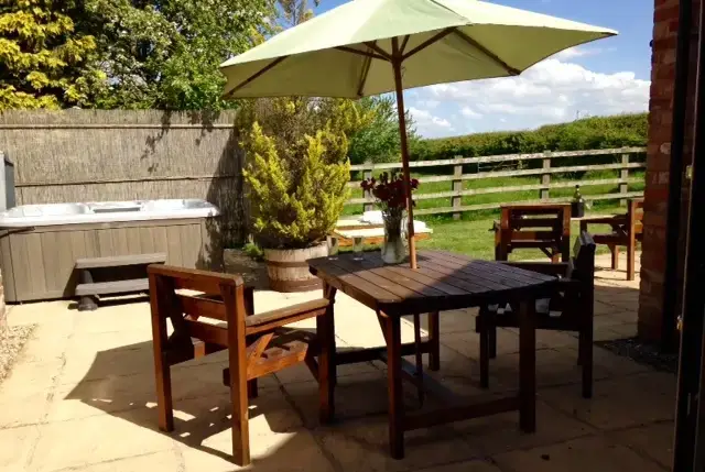 Patio area at Old Guadaloupe Cottage