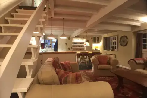 Open plan living area at Old Hundredth, Devon