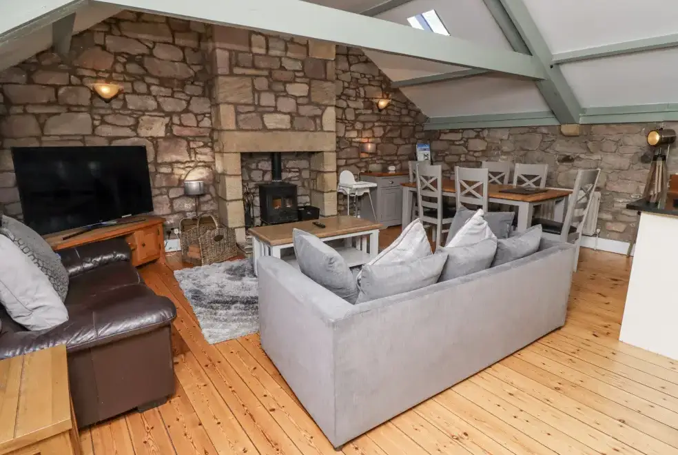 Open plan living area at Old Mill (Lucker)