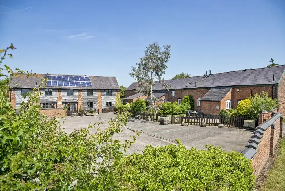 Oliver's Mill with shared Indoor Pool, Sports Court & Play Area, from the outside