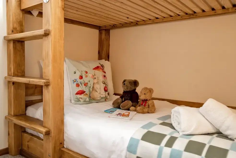 Bedroom at Oliver's Mill with shared Indoor Pool, Sports Court & Play Area