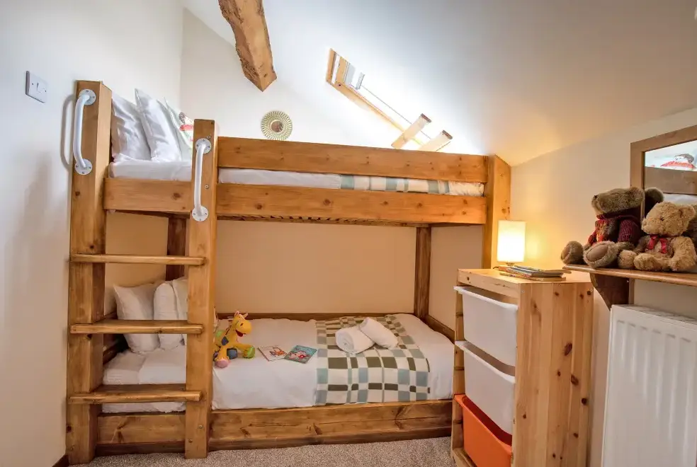 Bedroom at Oliver's Mill with shared Indoor Pool, Sports Court & Play Area
