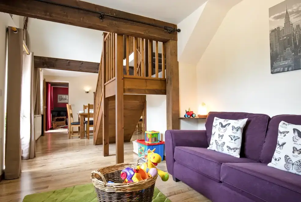 Open plan living area at Oliver's Mill with shared Indoor Pool, Sports Court & Play Area