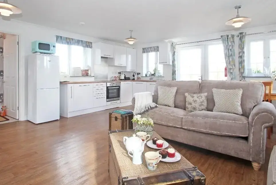 Open plan living area at Omalast