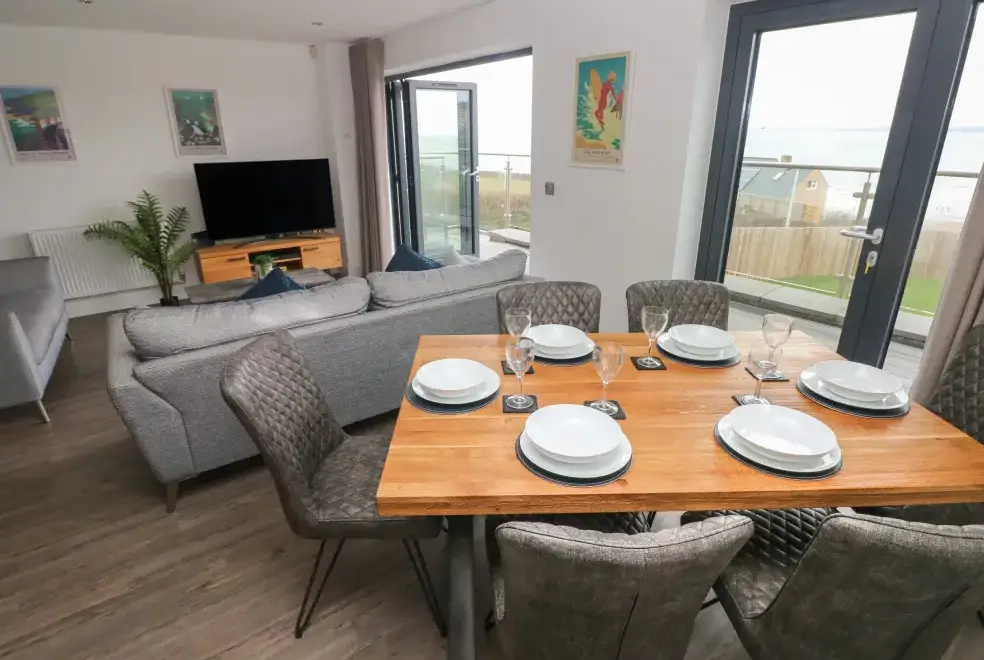 Open plan living area at One Sand Banks