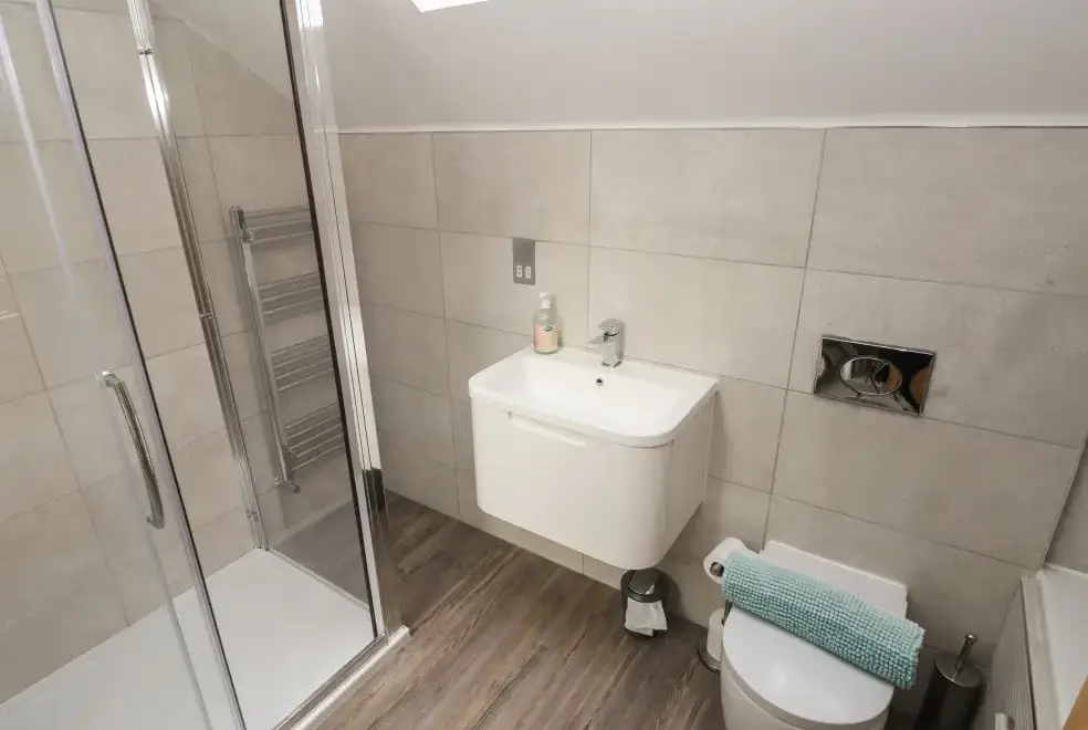 Shower room at One Sand Banks