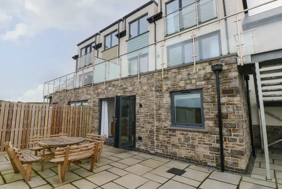 Patio area at One Sand Banks