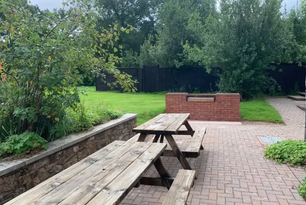 Garden at Orchard Barn at Duvale Priory