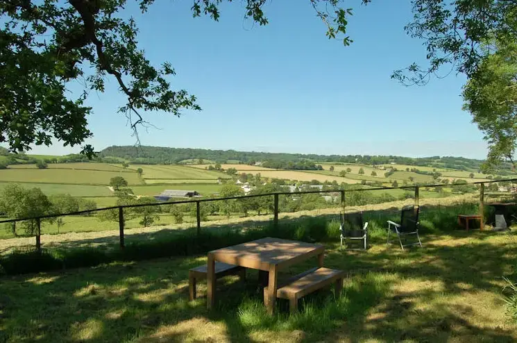 Countryside views at Orchard Barn at Woodhayes Farm