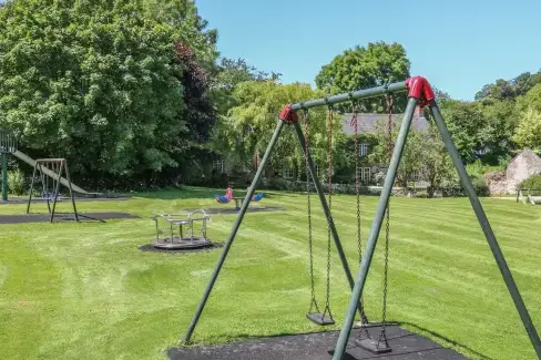 Children’s play area at Orchard View Dogs-Welcome Cottage, Peak District National Park, Derbyshire