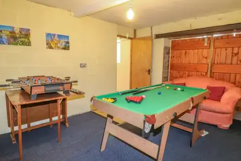 Games Room at Orchard View Dogs-Welcome Cottage, Peak District National Park, Derbyshire