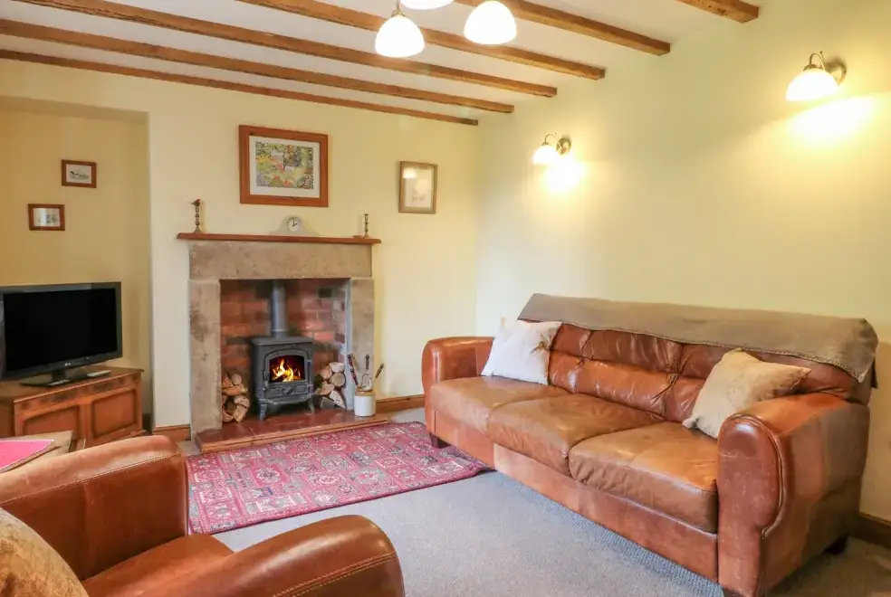 Lounge at Orchard View Dogs-Welcome Cottage, Peak District National Park