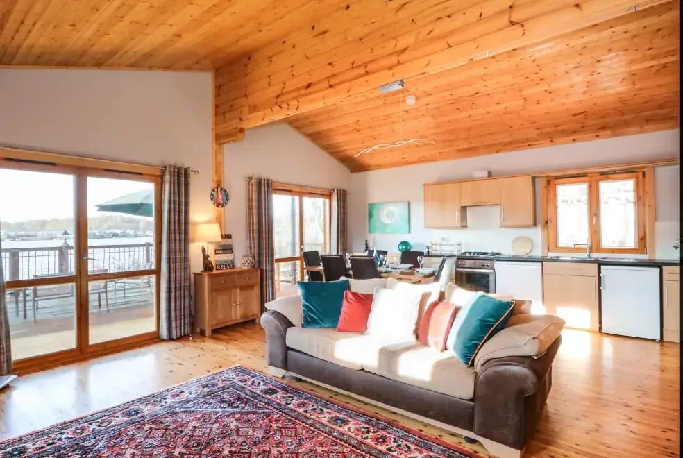 Open plan living area at Osprey Lodge
