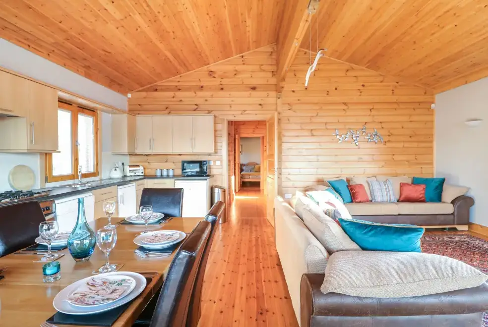 Open plan living area at Osprey Lodge