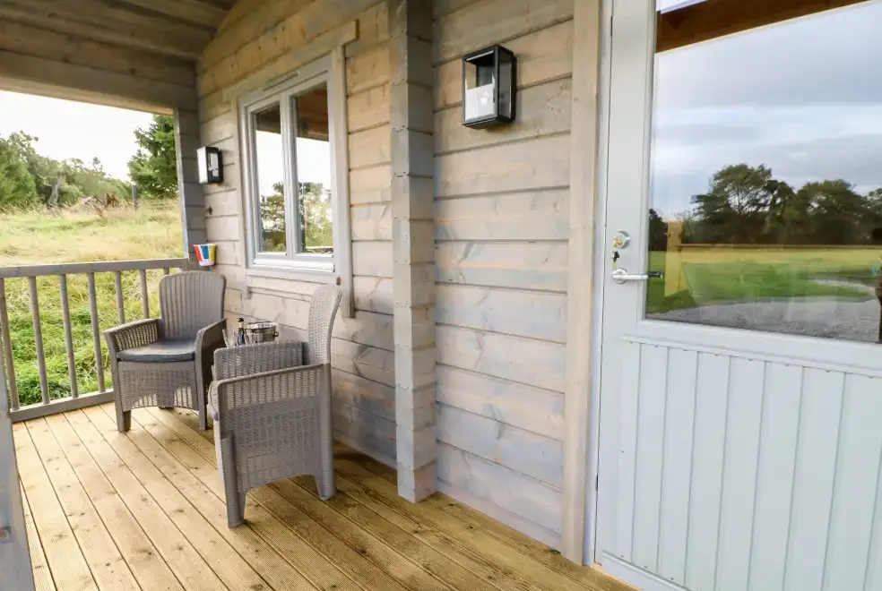 Decked area at Otters Holt