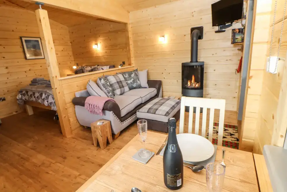 Open plan living area at Otters Holt