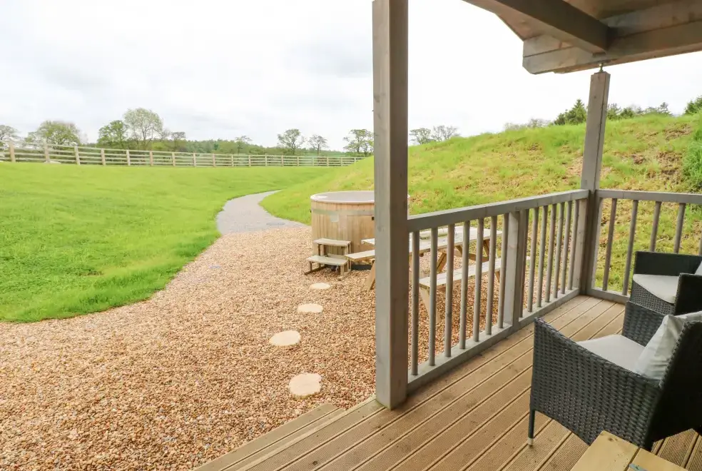 Decked area at Otters Holt