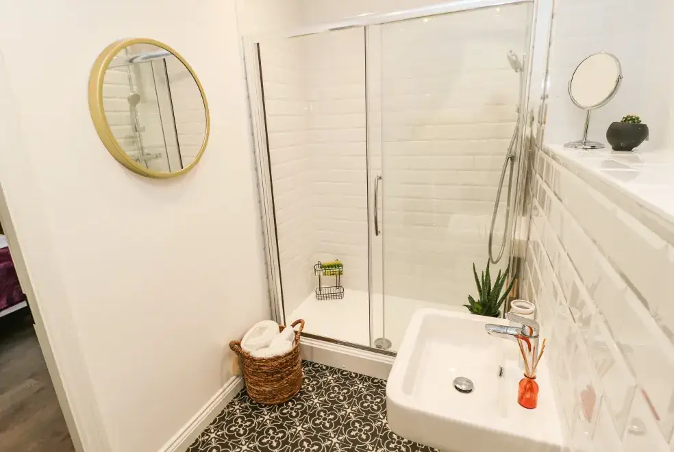 Shower room at Over The Arch Retreat