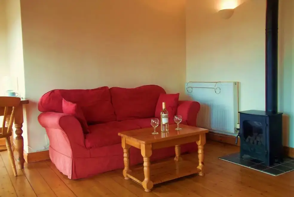 Lounge at Owl Cottage at Coombe Barn Cottages