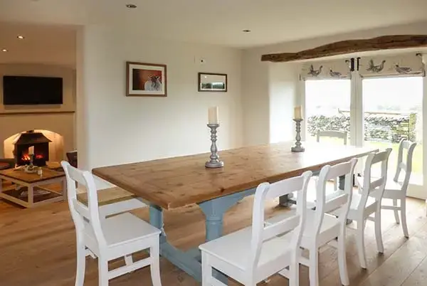 Dining room at Ox Hey Barn