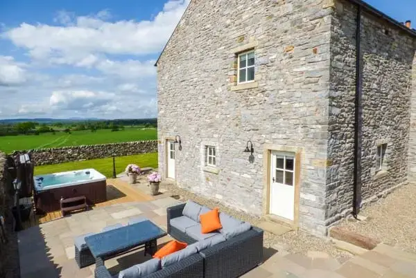 Patio area at Ox Hey Barn