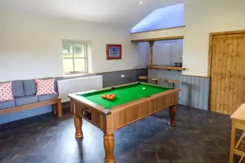 Games Room at Ox Hey Barn, Lancashire