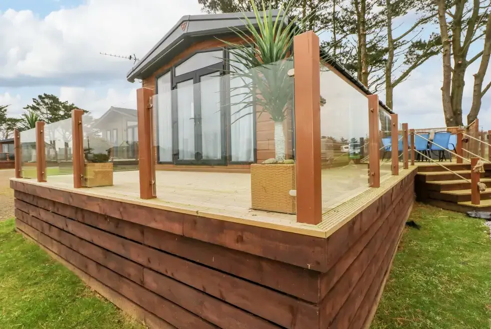 Decked area at Oyster Lodge