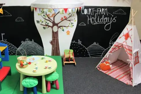 Children’s play area at Parlour Barn, Cornwall