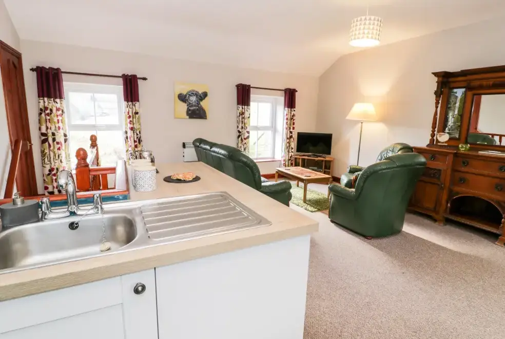 Open plan living area at Peniarth