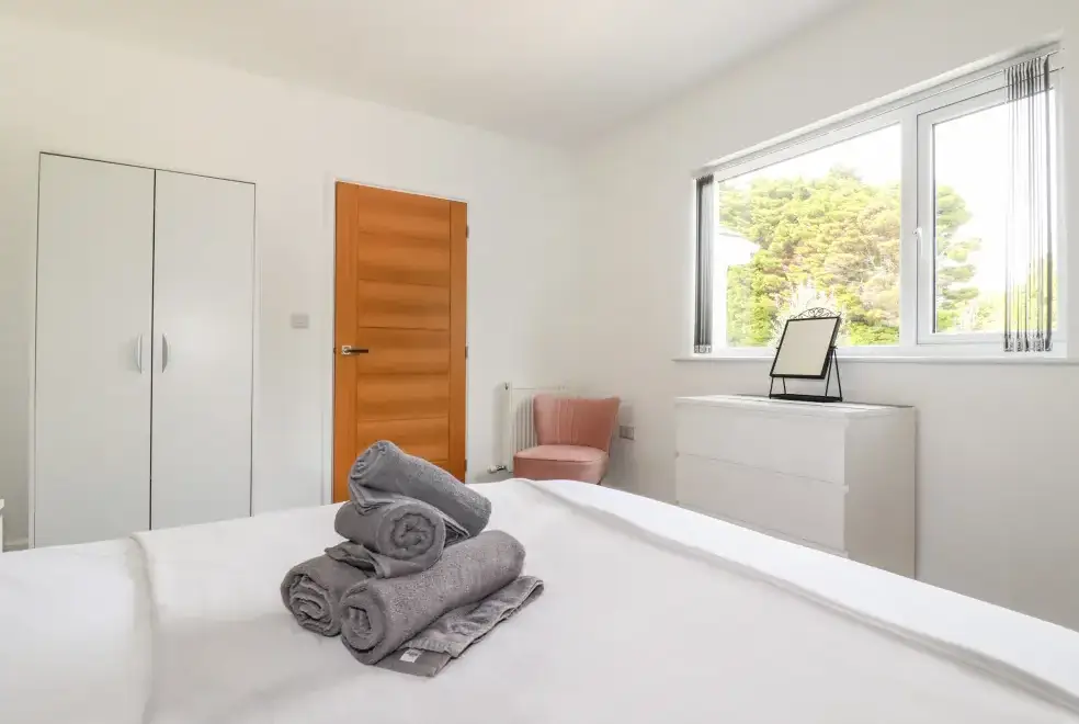 Bedroom at Penn-An-Vownder Holiday Bungalow