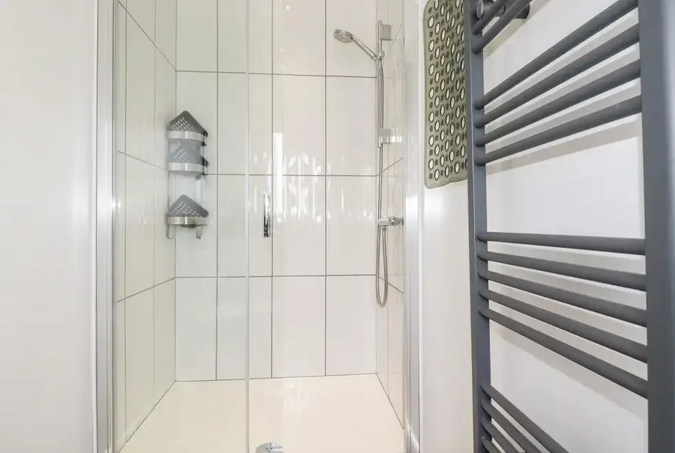 Shower room at Penn-An-Vownder Holiday Bungalow