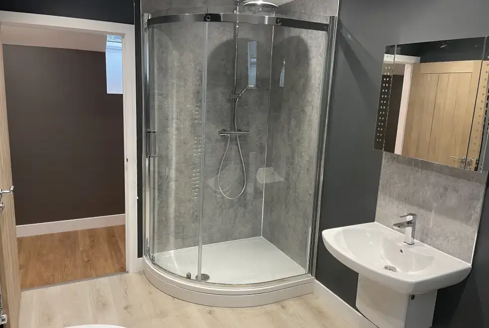 Shower room at Pennant Uchaf