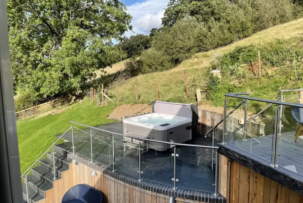 Private Hot Tub at Pennant Uchaf