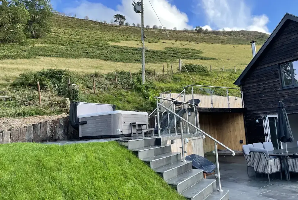 Private Hot Tub at Pennant Uchaf