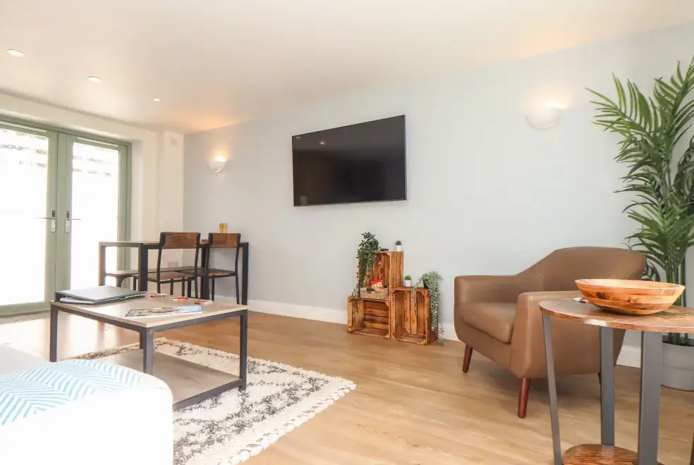 Open plan living area at Penpoll