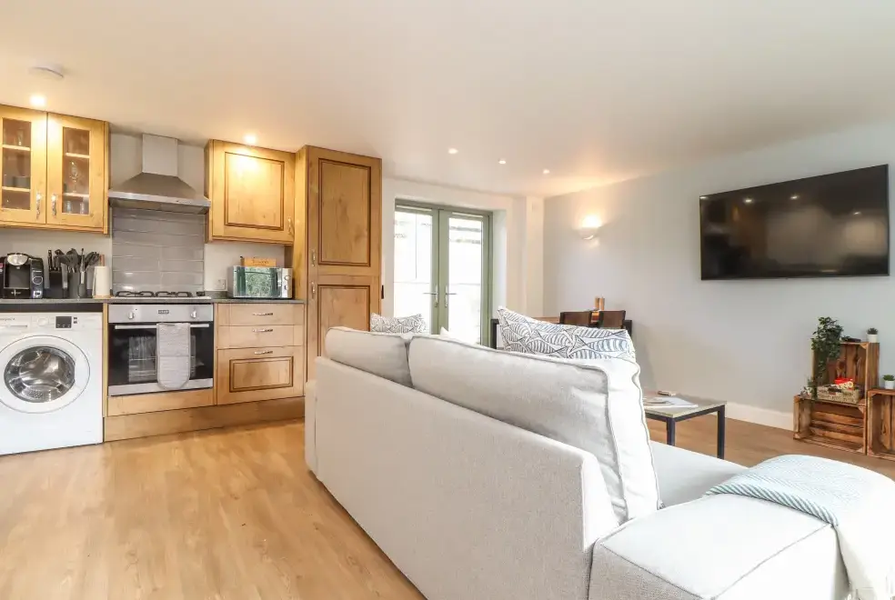 Open plan living area at Penpoll