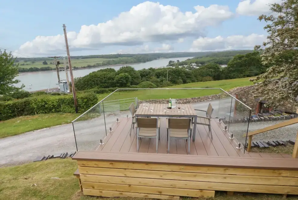 Decked area at Penrallt Cottage