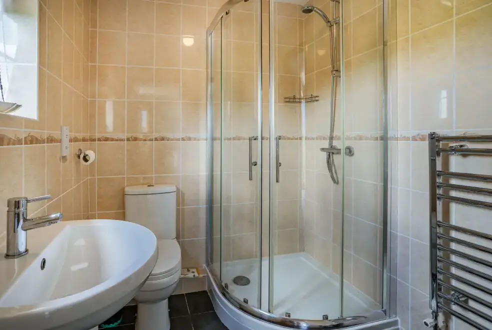 Shower room at Penybanc Farm Barn