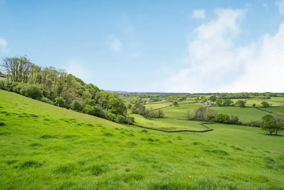 Countryside views at Penybanc Farm Barn