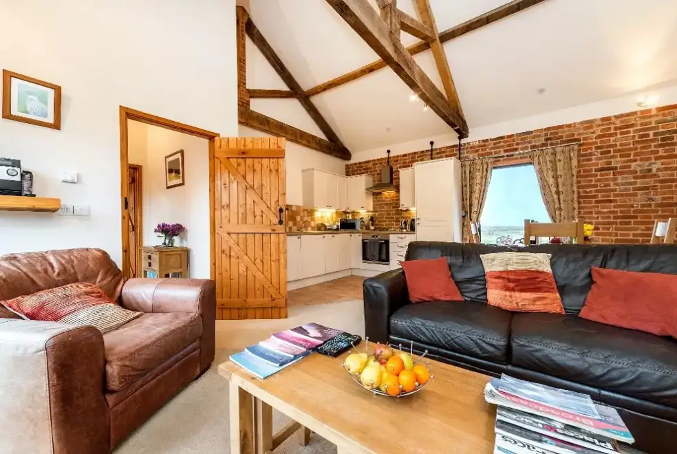 Open plan living area at Pheasant