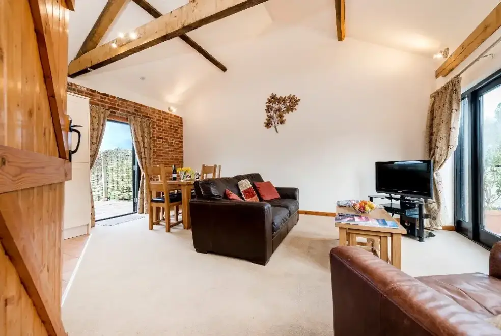 Open plan living area at Pheasant