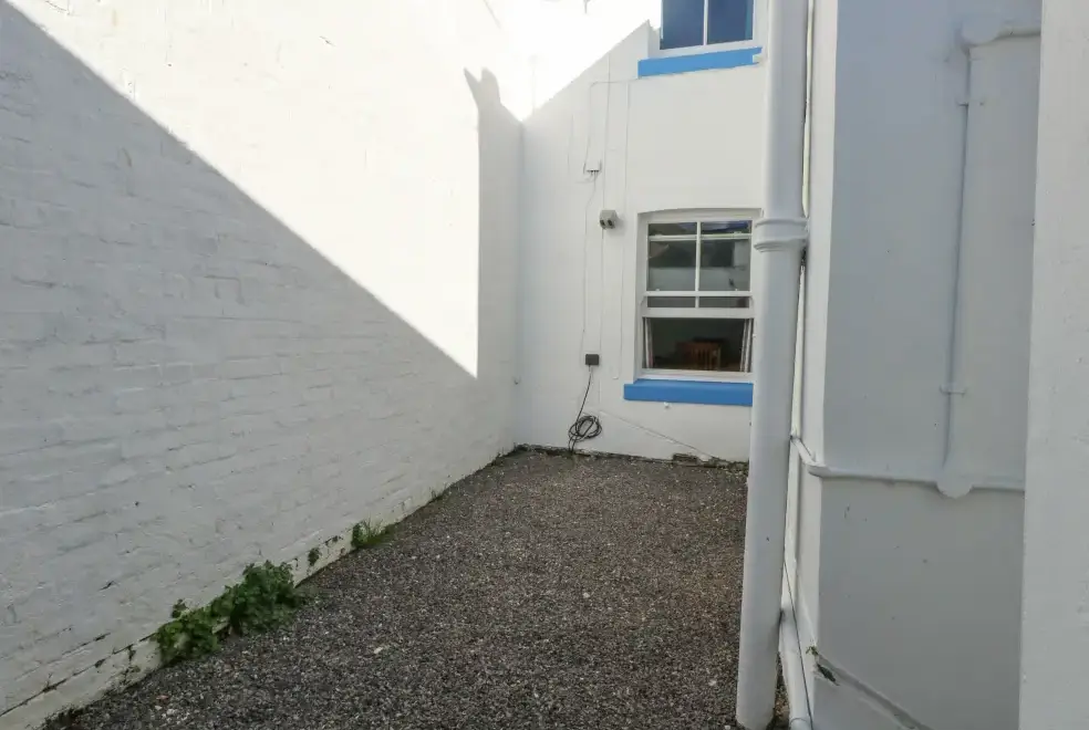 Enclosed garden at Picardy Cottage