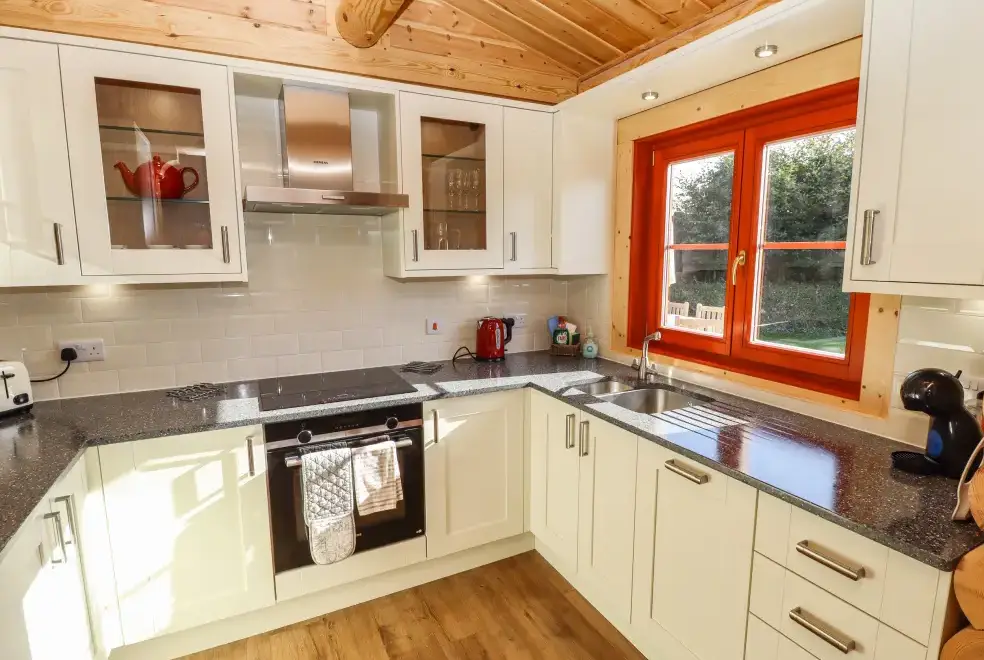 Well equipped kitchen at Pine Lodge