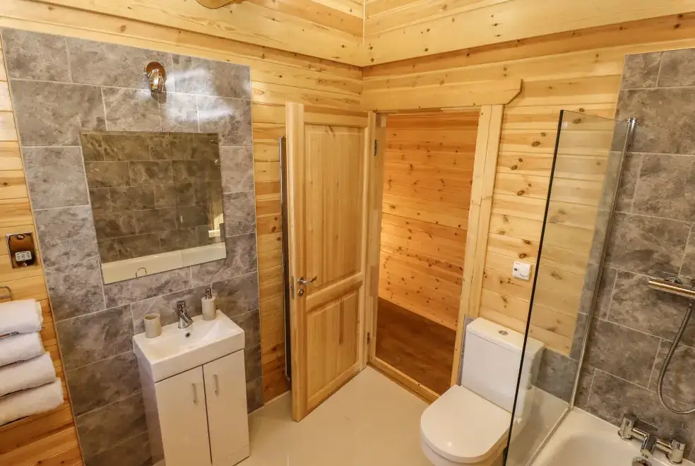 Shower room at Pine Lodge