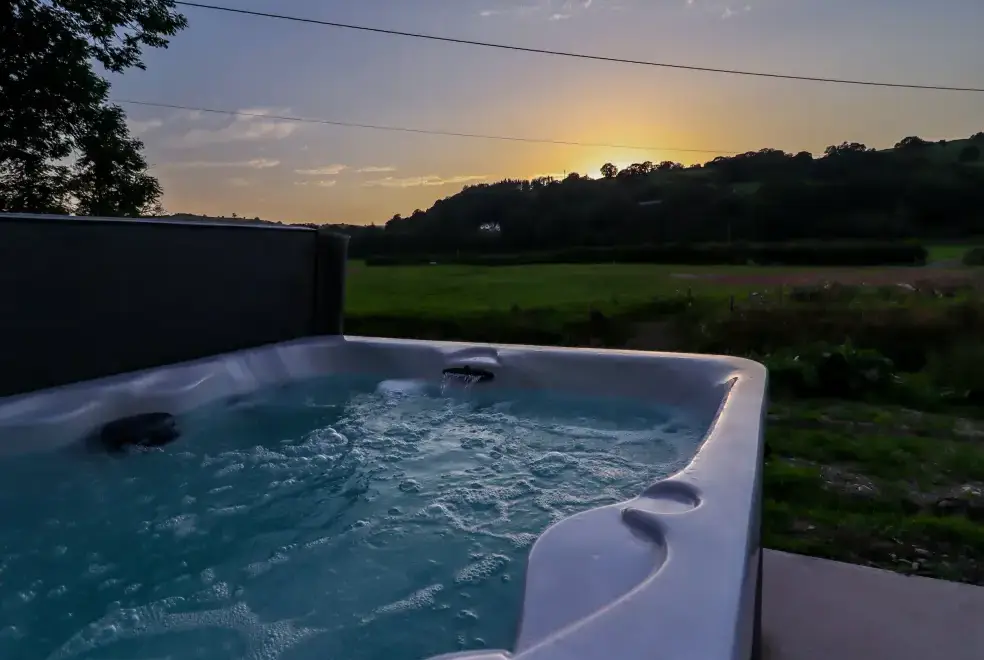 Private Hot Tub at Plas Glan Yr Afon