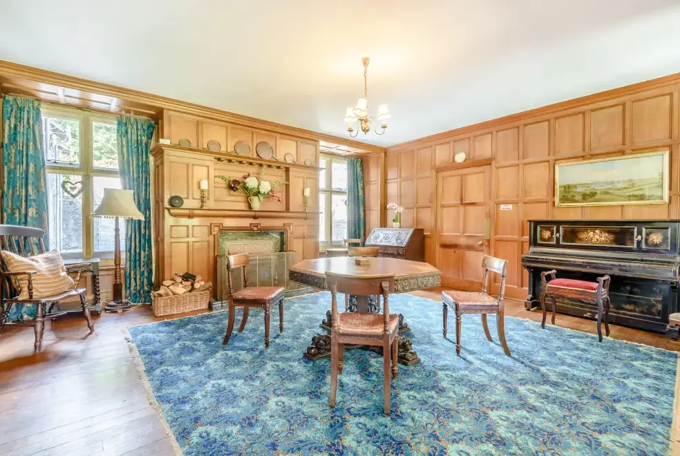 Drawing room at Plas Gwynfryn