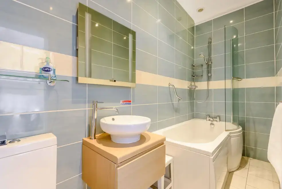 Shower room at Plas Gwynfryn